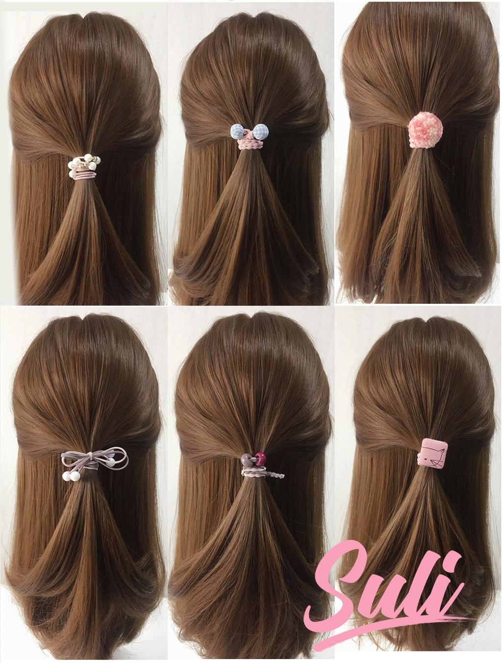 Bộ 12 Dây Buộc Tóc, Cột Tóc Hàn Quốc (Màu hồng)