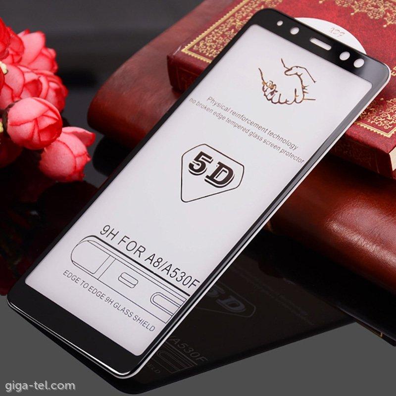 Kính cường lực Samsung A8 2018 Đen (Full Màn, Full Keo)