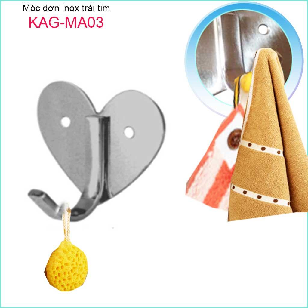 [HCM]Móc áo đơn Inox SUS304 móc áo inox 304 cao cấp Móc inox Roca KAG-MA03