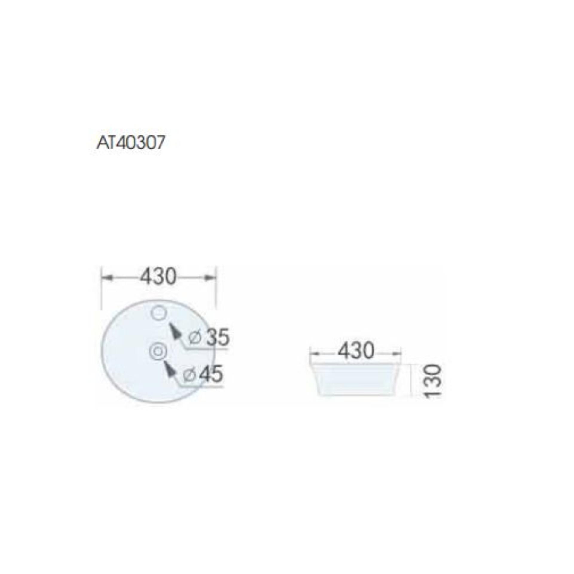 Bồn rửa mặt đặt trên bàn ATMOR Model: AT40307 thiết kế sang trọng và đảm bảo chất lượng theo thời gian cho người dùng