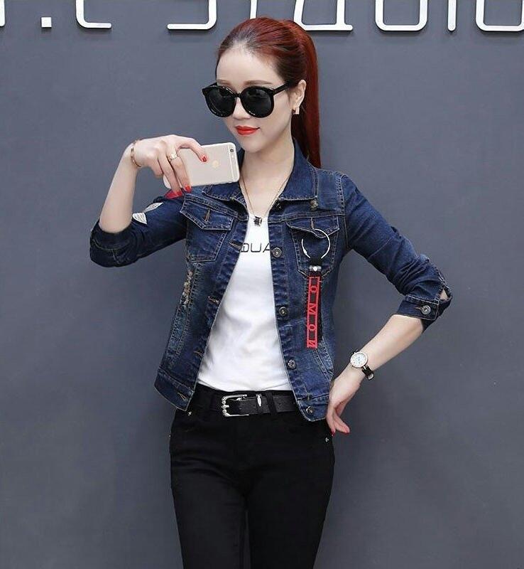 Áo khoác jean nữ thêu hoa cao cấp