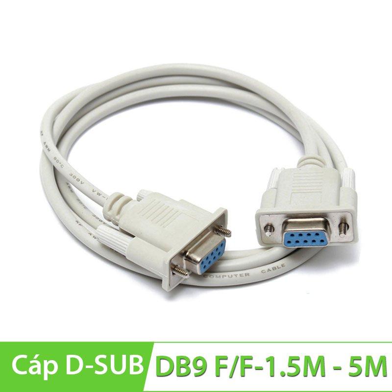 Cáp nối thẳng Com to Com D-SUB 9 Pin 1.5M ( Cáp RS232 ) 9F/9F