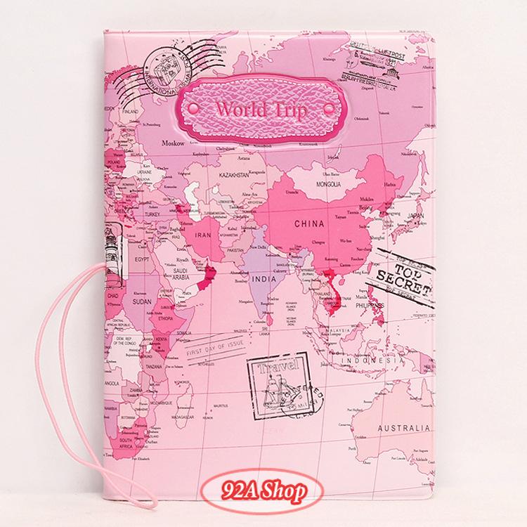 Vỏ hộ chiếu Pasport worldtrip 3D