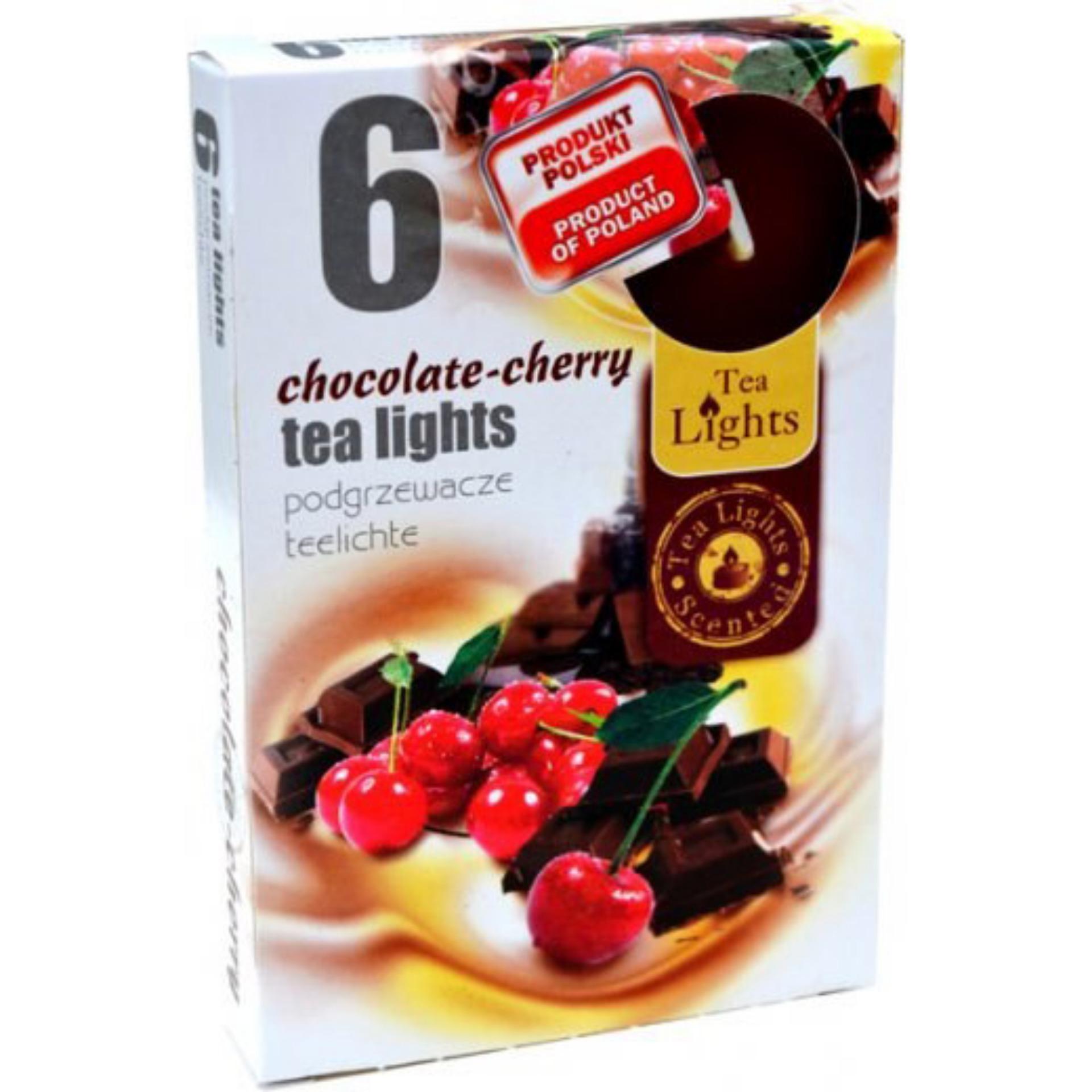 Hộp 6 nến thơm Tea lights Admit Chocolate Cherry ADM6640 (Hương sôcôla & quả cherry)