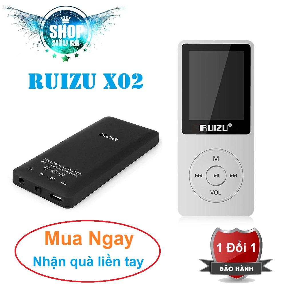 Máy nghe nhạc mp3 Ruizu X02 bộ nhớ trong 8G hỗ trợ thẻ nhớ lên đến 64G