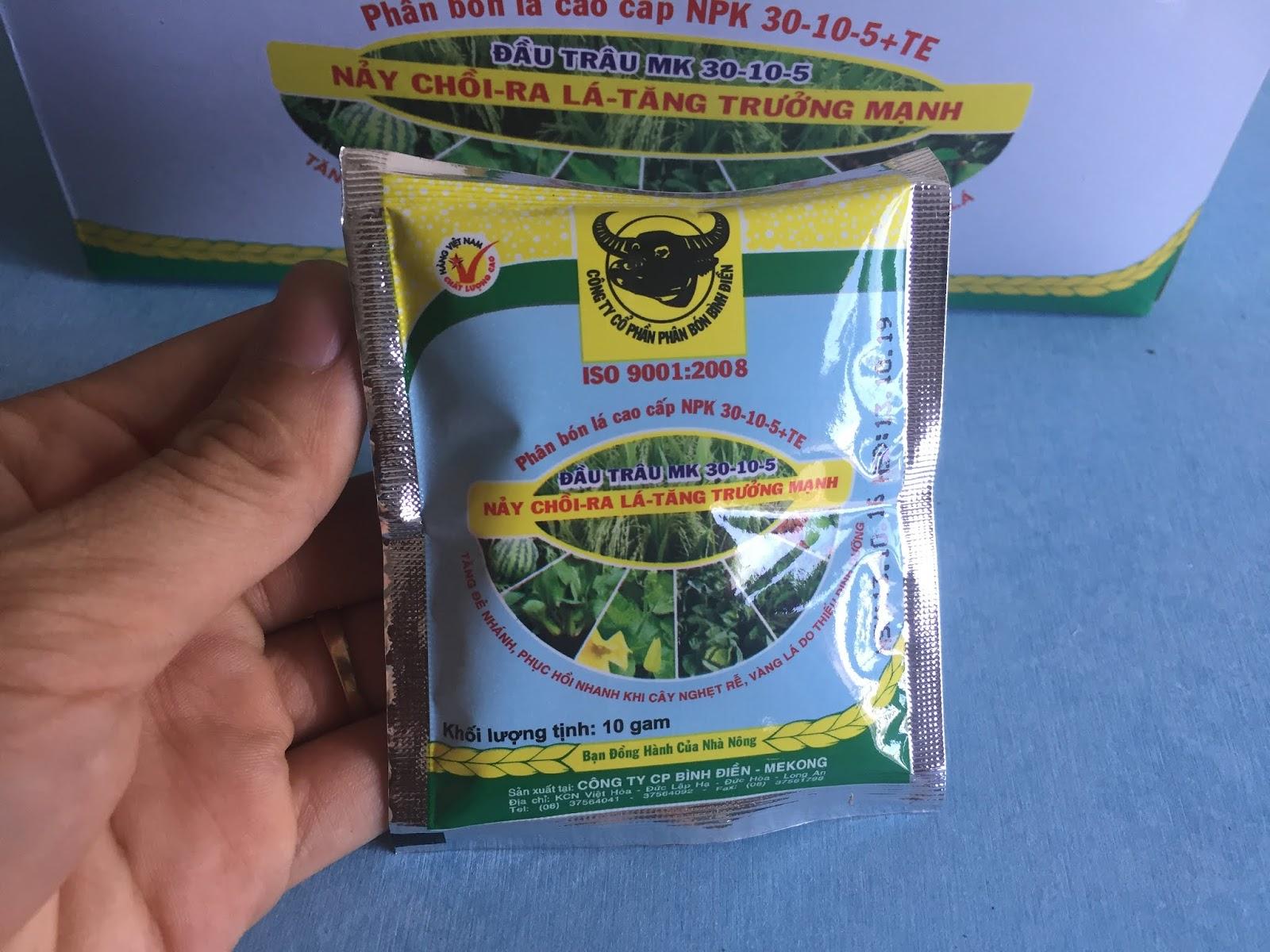 Phân bón cao cấp NPK nảy chồi - ra lá - tăng trưởng mạnh 1 gói