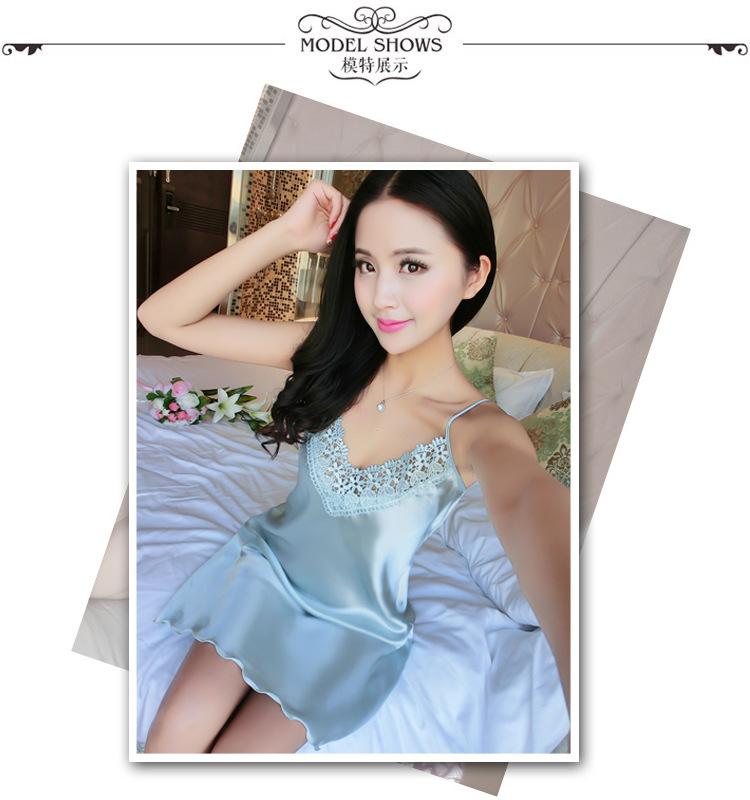 [HCM]Đầm Ngủ Phi Bóng Cổ Chữ V Ren Hoa CDANP02