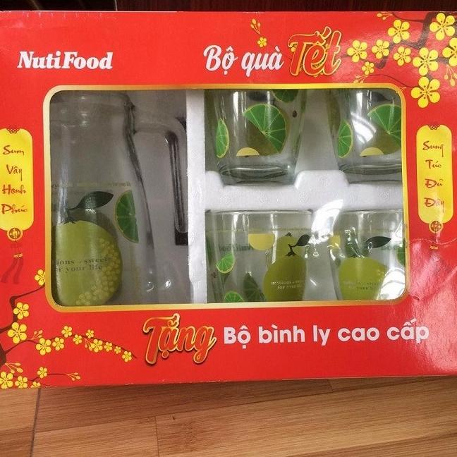Bộ bình ly thủy tinh nutifood