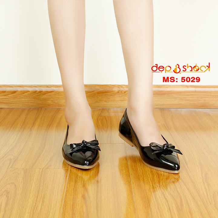 Giày búp bê thời trang đính nơ
