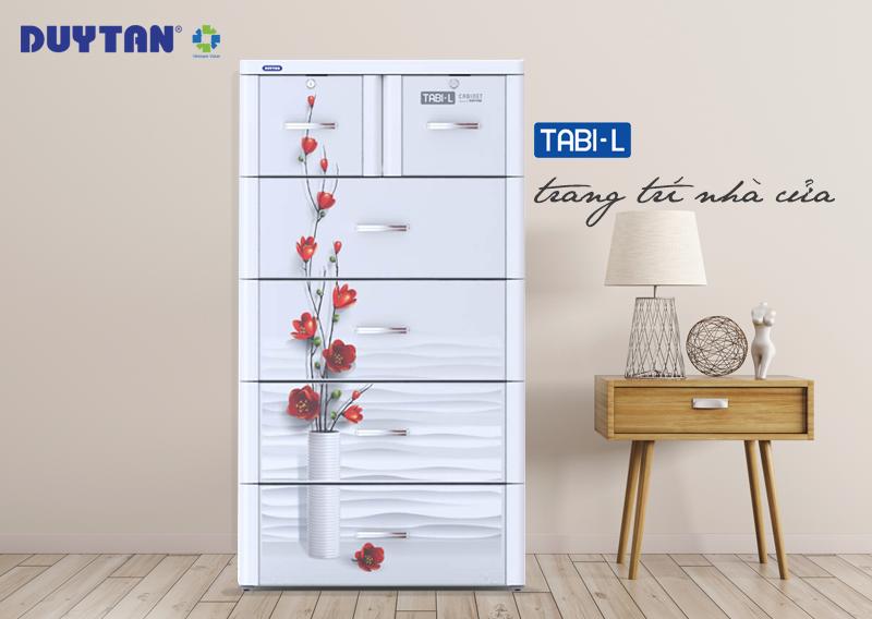 Tủ nhựa cao cấp Duy Tân TABI-L 5 tầng ( Hồng Thỏ dâu )