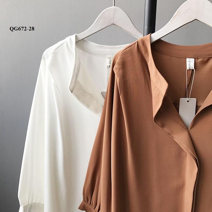 ÁO SƠ MI LỤA THIẾT KẾ - QG672