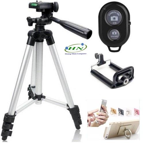 BỘ 3 MÓN GẬY CHỤP HÌNH TF-3110+ REMOTE BLUETOOTH TẶNG KÈM 1 GIÁ ĐỠ CHẾC NHẪN+KẸP ĐIỆN THOẠI