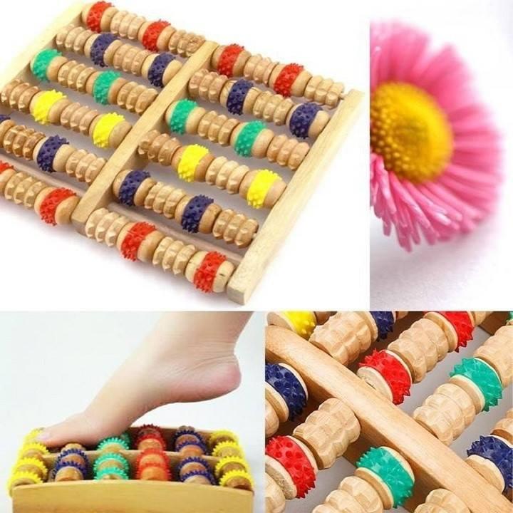 Bàn masage chân bằng gỗ có gai