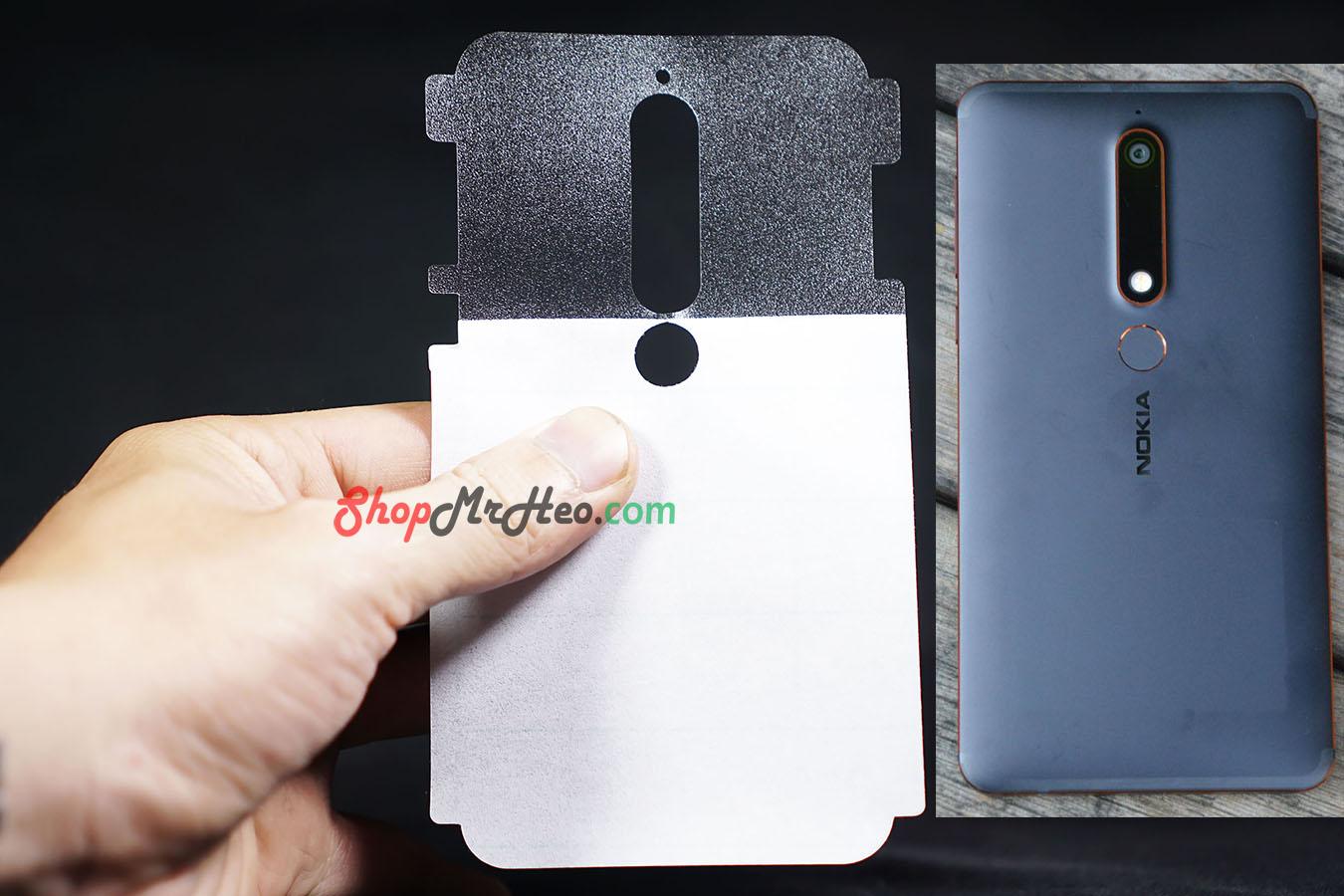 [HCM]Bộ 3 Skin Dán Mặt Lưng Vân 3D Nokia 6 2018