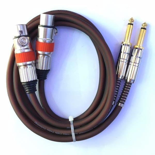 Cặp dây jack canon cái ra 6.5mm dài 1m
