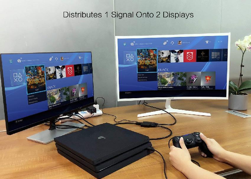 Bộ chia HDMI 1 ra 2 Splitter phiên bản mới