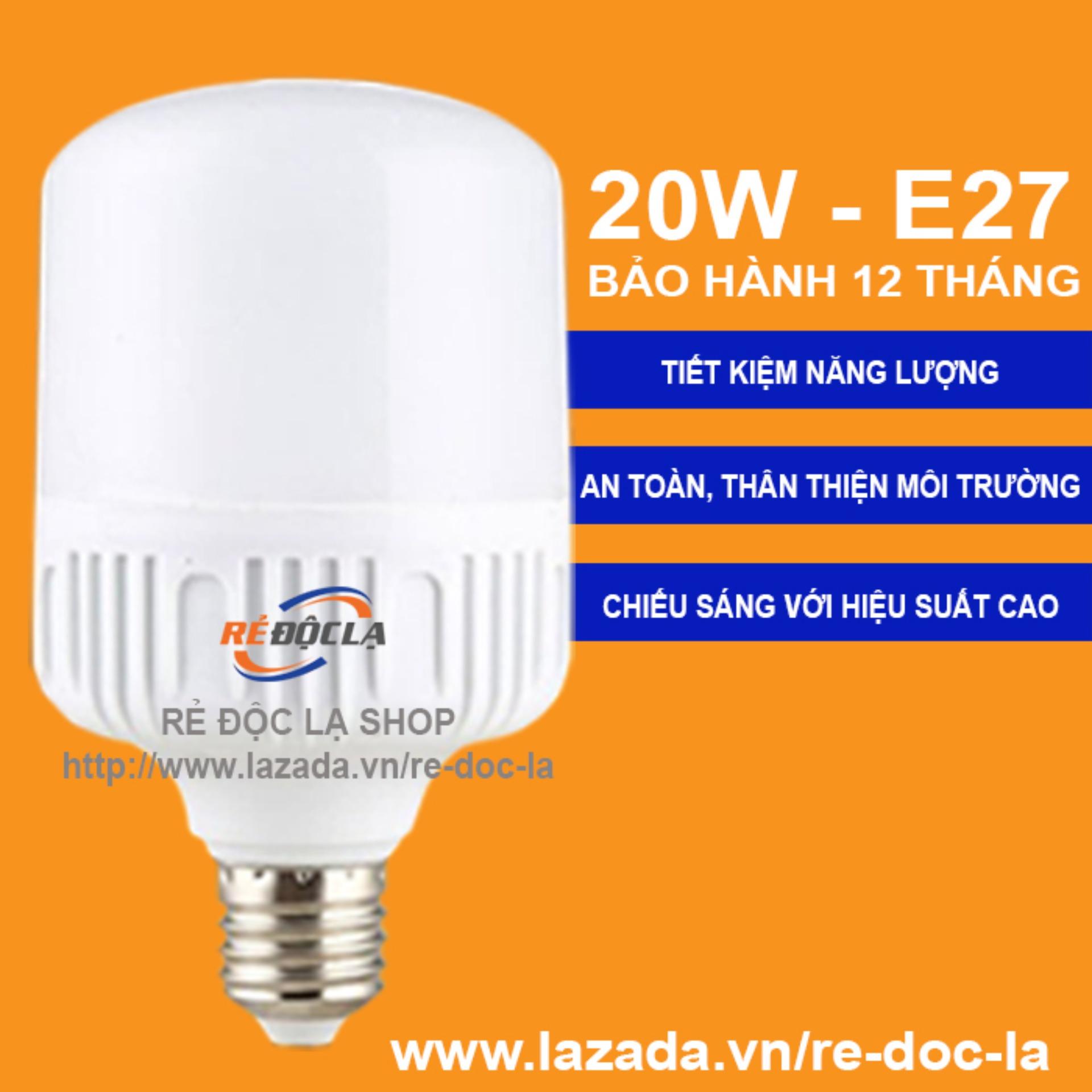 Bóng đèn led bulb trụ 20w - loại 1