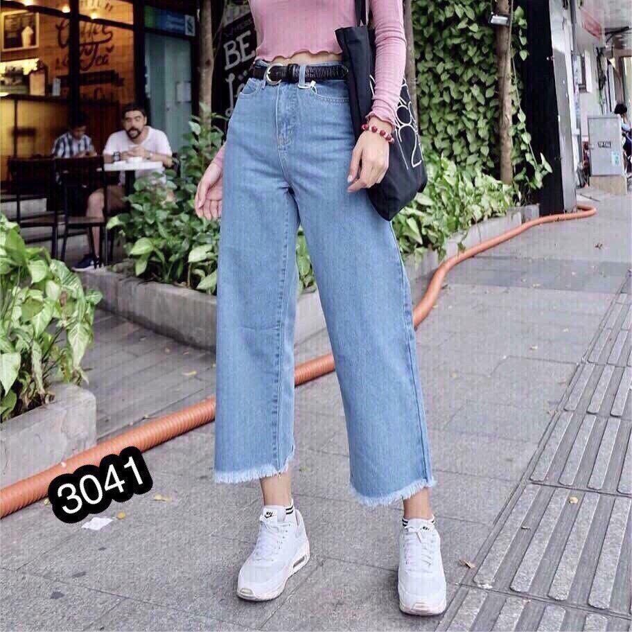 Quần Jeans Nữ Ống Rộng Cao Cấp N3041