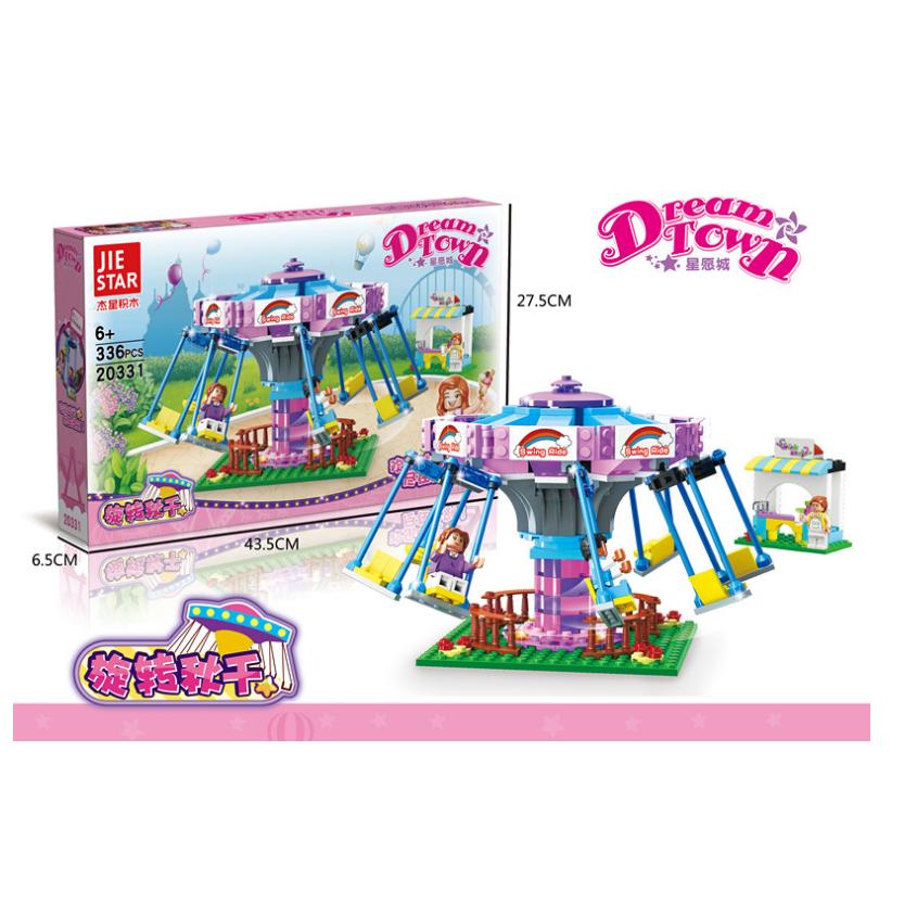 Bộ lắp ghép lego đu quay công viên cho bé gái