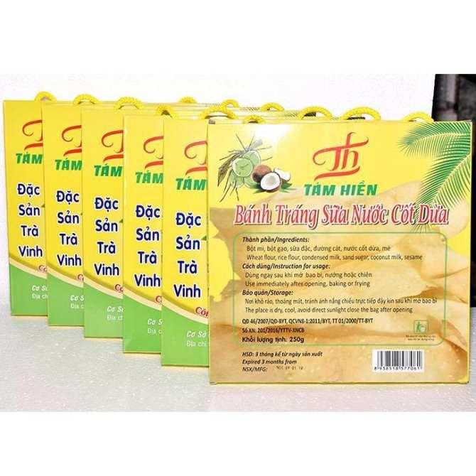 Bánh tráng sữa nước cốt dừa Tám Hiền (Loại 250g)