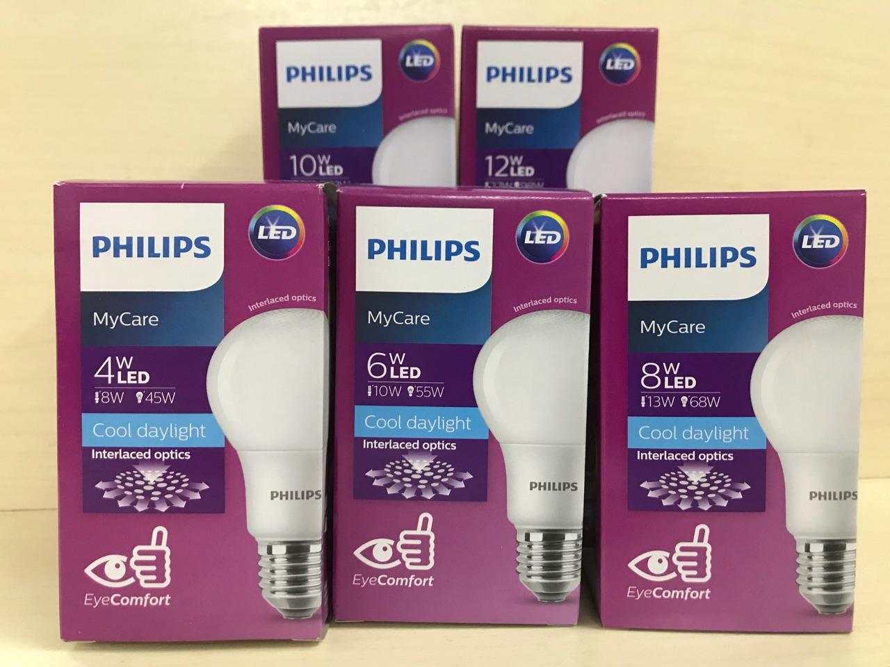 Bộ 6 Bóng đèn Philips LED MyCare 4W 6500K E27 A60 - Ánh sáng trắng