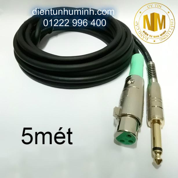 [HCM]Dây micro - Dây Jack canon cái ra 6ly 5m