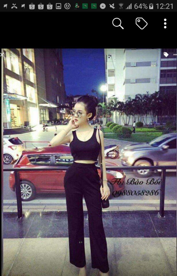 Sét quần suông áo croptop sexy 