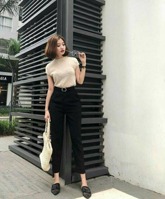 Quần Baggy Đai Vuông