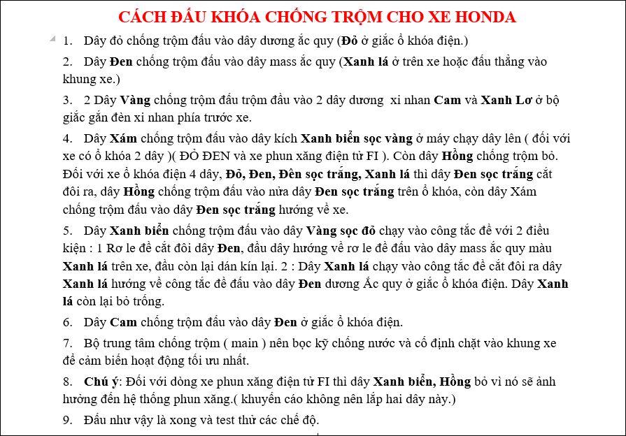 Khóa chống trộm xe máy 4 nút 1 chìa 1 remote TA-04F