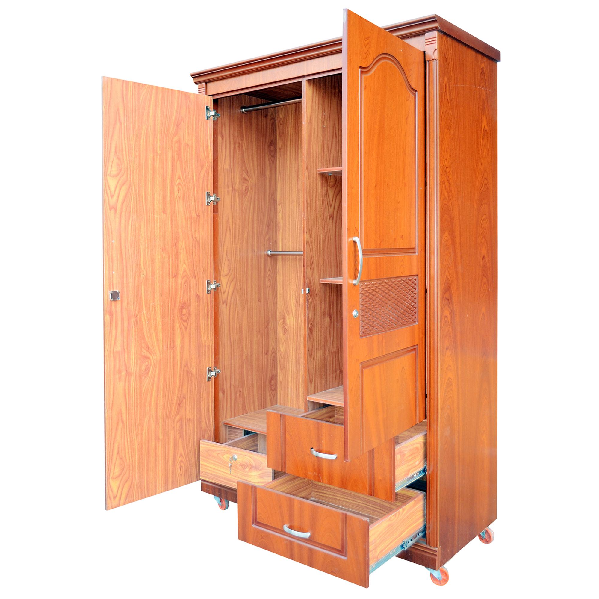 Tủ áo gỗ Veneer Hưng Phát N120cm - Mã HPF-T02-010-XD