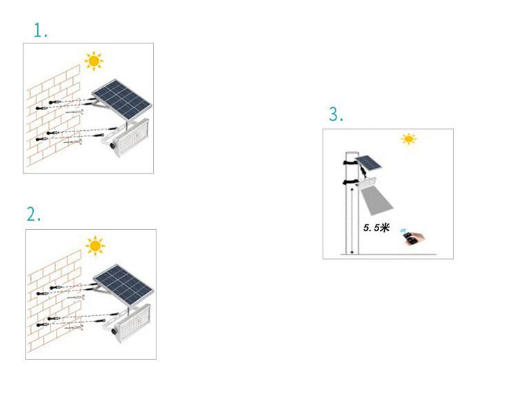 Đèn led cảm biến tự động sạc bằng năng lượng mặt trời 30W