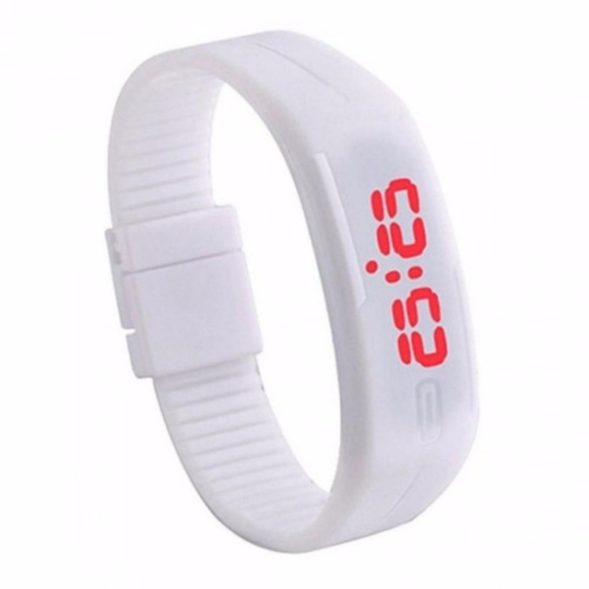 Bộ 2 đồng hồ LED silicon (trắng)