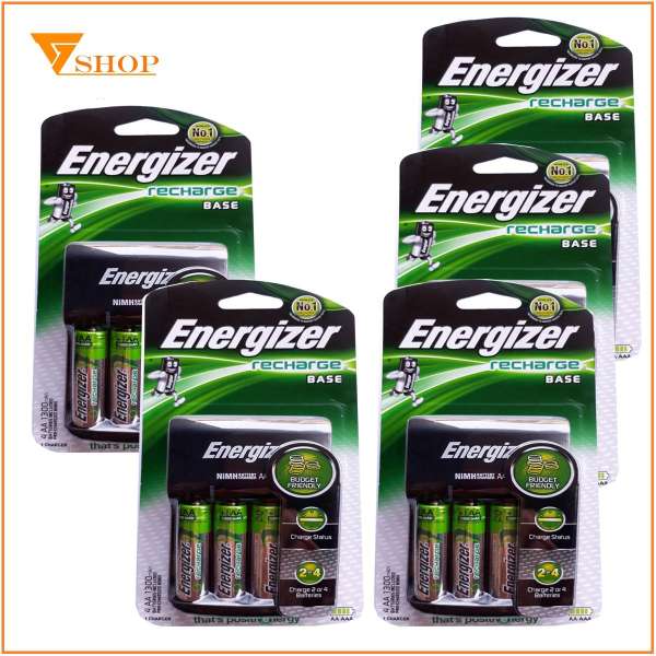 Combo 5 Máy sạc  Energizer kèm 4 pin sạc AA 1300mah