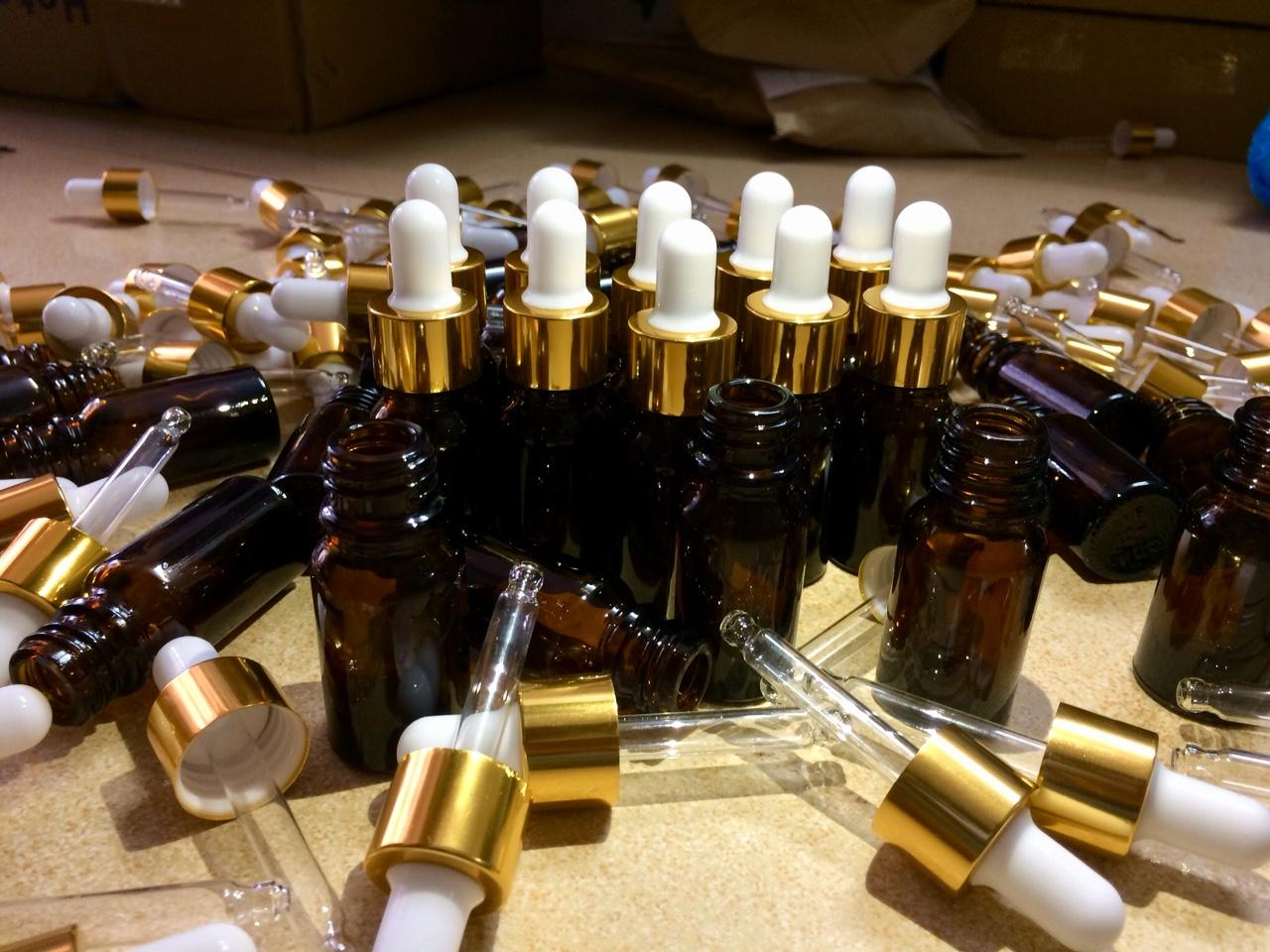 Lọ đựng tinh dầu nâu bóp giọt 10ml