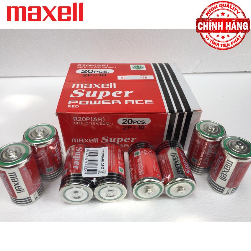 Bộ 2 viên Pin Đại D R20P Maxell Super Power 1.5V - Maxell dùng cho bếp ga, đồng hồ, đèn pin, thiết bị y tế, máy công nghiệp.. mã pin R20P