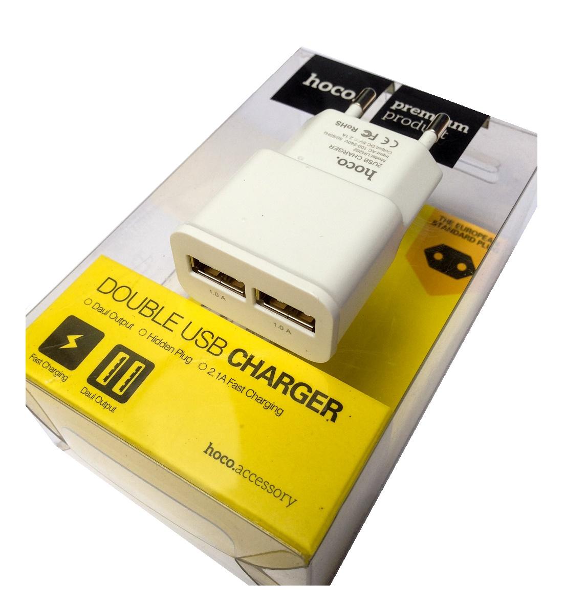 Cục Sạc Điện Thoại Iphone Samsung Android Smartphone 2 Cổng USB Hoco