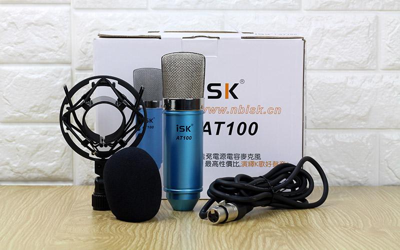 COMBO MIC THU ÂM ISK AT100 + SOUND CARD K10S 2018