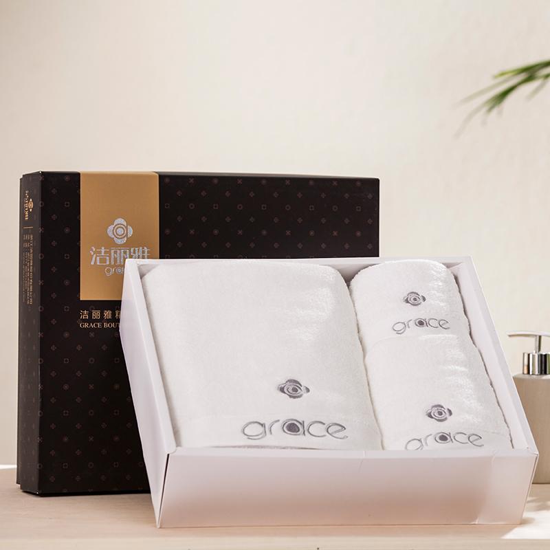 Grace 100% Cotton Khăn Mặt Trang Phục Doanh Nhân Hộp Quà Cuộc Họp Thường Niên Của Phúc Lợi Nhân Viên, Đám Cưới, Sinh Nhật, Tân Gia Kỷ Niệm Chữ Thêu Mua