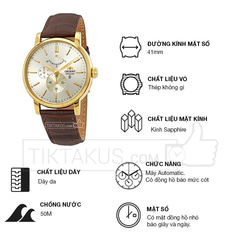 [Trả góp 0%]Đồng hồ đeo tay ORIENT automatic FEZ09002S0