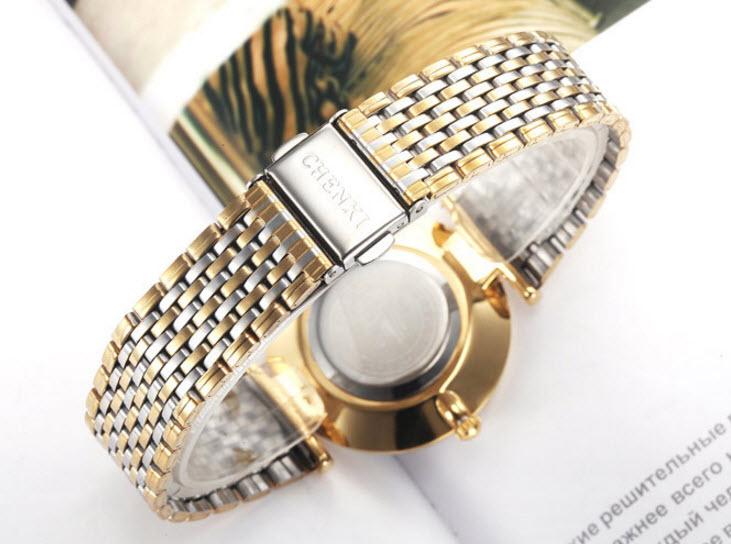 Đồng hồ nam dây thép không gỉ Chenxi 07KN2C (Mặt Đen)