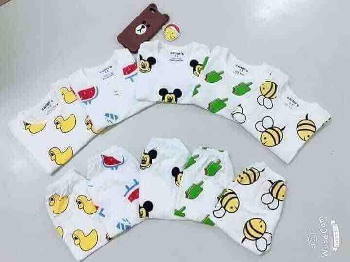 Sét 5 bộ quần áo dài tay cotton cho bé( KÈM QUÀ TẶNG )