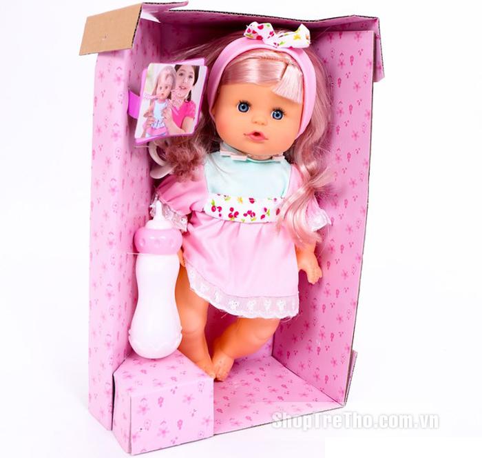 BÚP BÊ EM BÉ SƠ SINH BÉ GÁI DÙNG PIN BIẾT NÓI (kèm pin), do choi bup be em so sinh biet noi