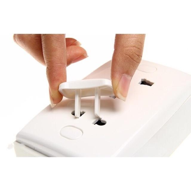 SET 10 CÁI. Nút Chặn Ổ Điện 2 Chấu, NÚT BÍT LỖ ĐIỆN AN TOÀN CHP TRẺ NHỎ. TH209