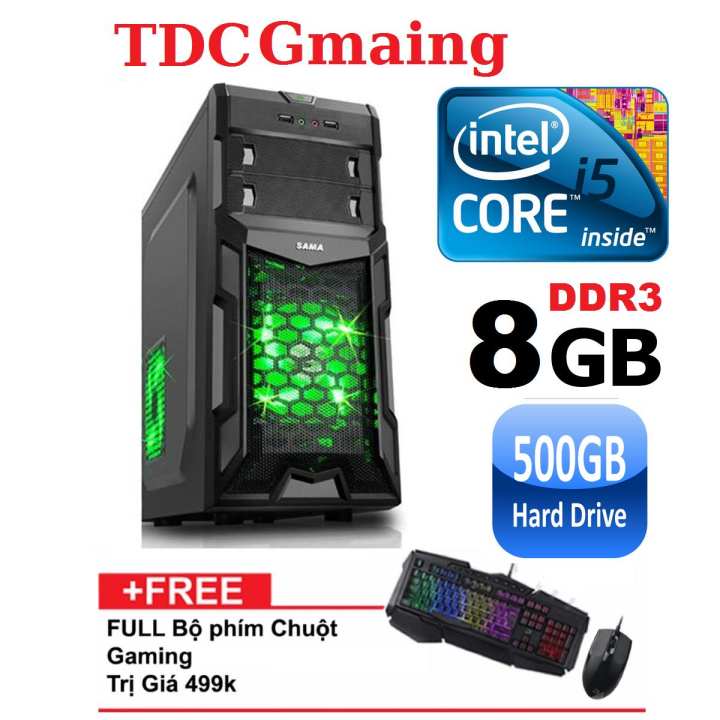 Máy tính game TDCGaming intel core i5 2400/ Ram 8gb/ Hdd 500gb - Tặng phím chuột giả cơ chuyên game - Bảo hành 24 tháng 1 đôi 1.