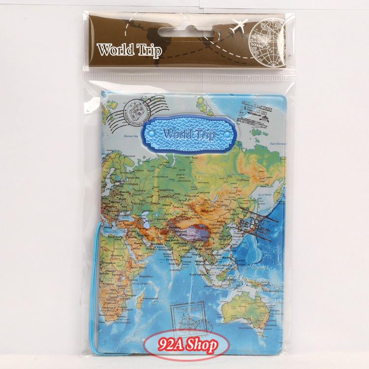Vỏ hộ chiếu Pasport worldtrip 3D