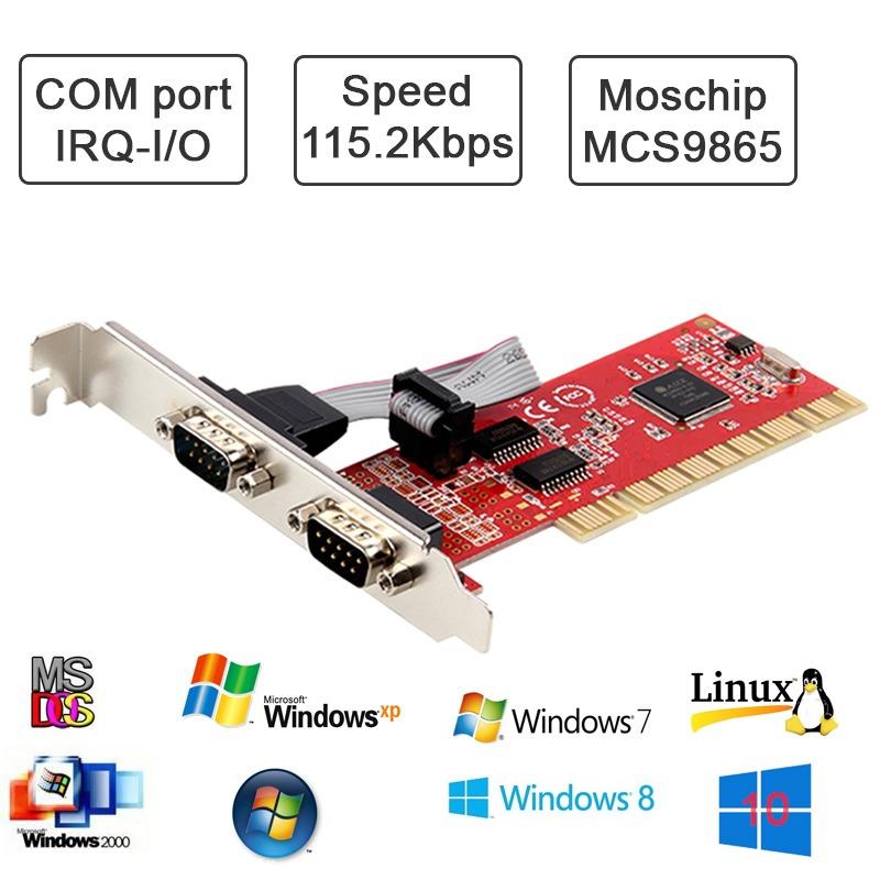 Pci to 2 serial port rs232 unitek y-7503