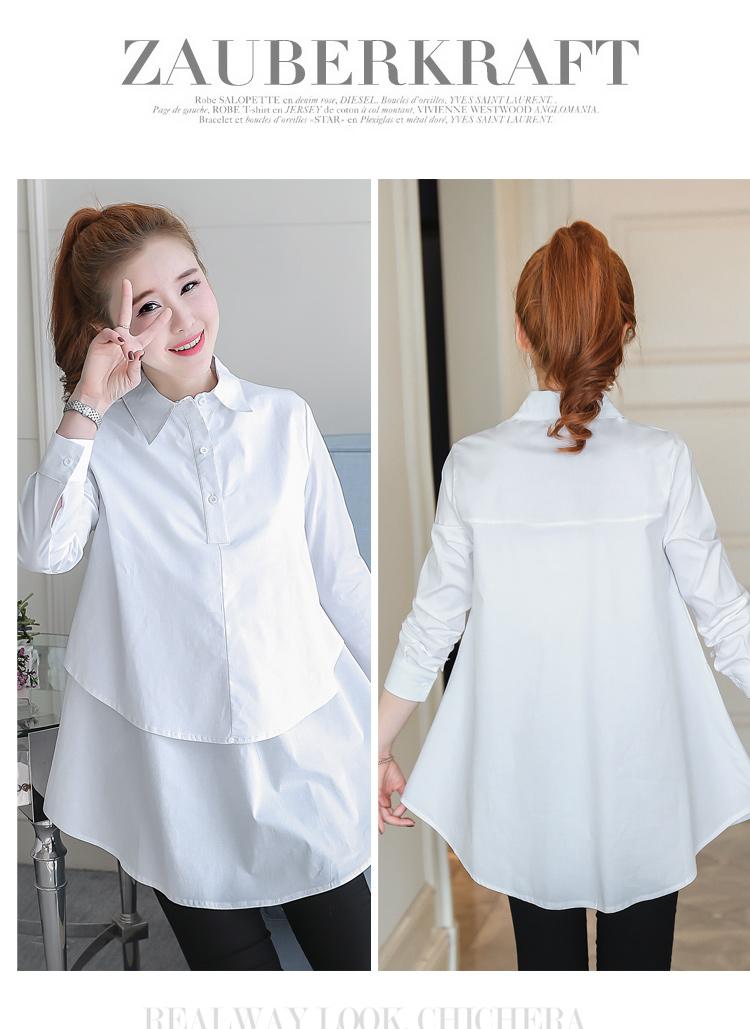 Áo Bầu Trắng Cổ Đức Dài Tay_1254