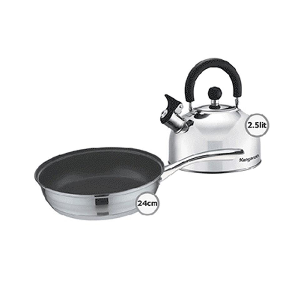 Bộ nồi chảo quánh ấm Kangaroo KG998M (Bộ)