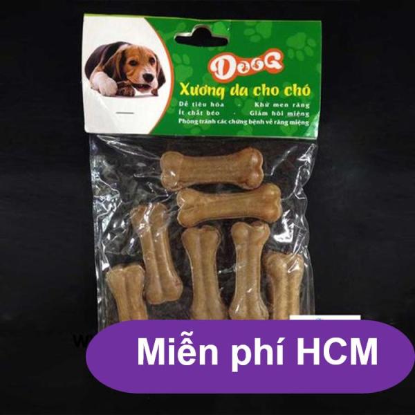 HCM-Bộ 10 Xương ống 4cm da bò cho chó gặm - phù hợp với chó dưới 7kg (hanpet 369) -HP2211006
