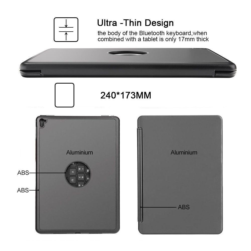Bàn phím Bluetooth F8S+ kiêm ốp lưng cho iPad Pro 9.7'' - PKCB